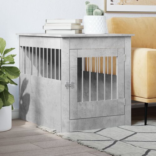 vidaXL Boks za psa betonsko siva 64,5x80x71 cm inženirski les Cene