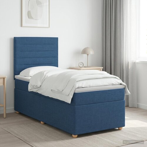  Boxspring krevet s madracem Plava 100 x 200 cm Tkanina Cijene