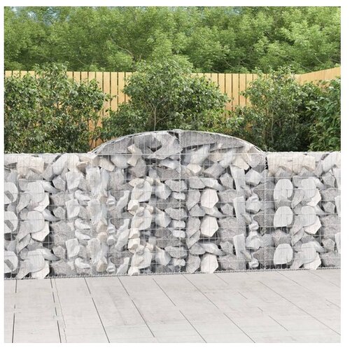  Gabionska ko&scaron;ara s lukom 300x30x100/120 cm pocinčano željezo Cijene