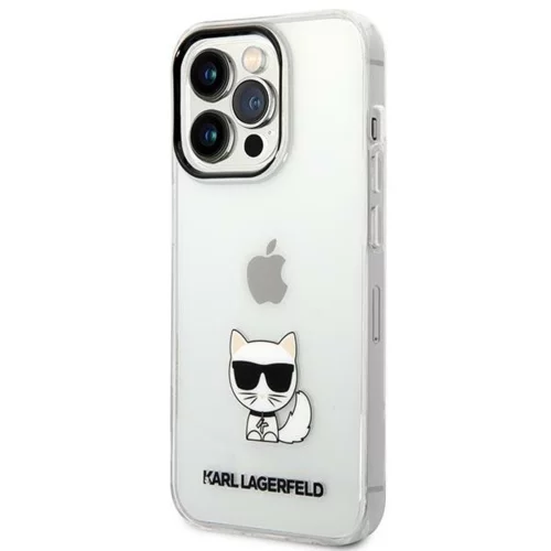 Karl Lagerfeld kLHCP14LCTTR zaščita ovitek za iphone 14 pro prozoren - choupette logo