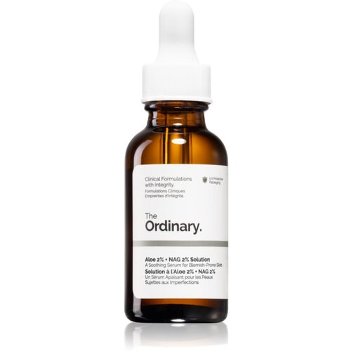 The Ordinary Aloe 2% + NAG 2% Solution pomirjajoči serum proti aknam 30 ml Slike