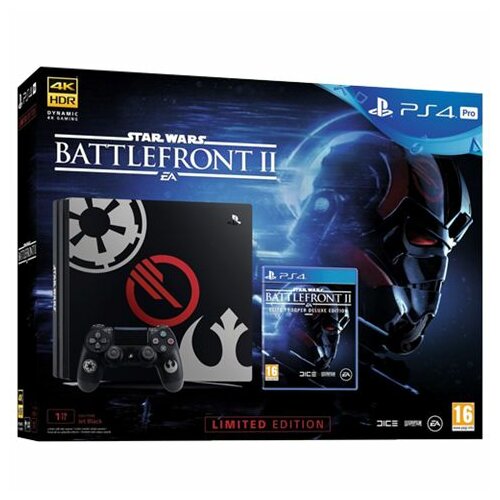 Sony PlayStation 4 PRO 1TB Star Wars: Battlefront II Crna Slike