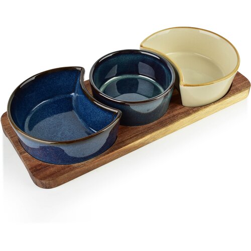 Mondex Deska s 3 skodelicami Les (akacija) MODERN KITCHEN 26,5x11 cm večbarvna komplet, (5000179473) Cene