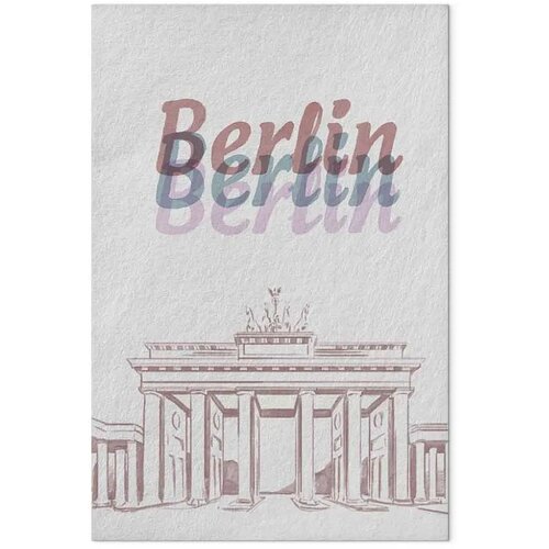  Slika - Berlin in Watercolours (1 Part) Vertical 80x120 Na talijanskom platnu Slike