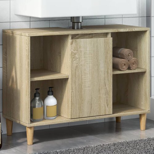 vidaXL Kopalniška omarica sonoma hrast 80x33x60 cm inženirski les Cene