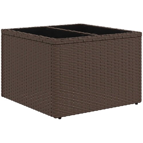  Set sofe 8 kom. Smeđa i krem bijela Poli Rattan i čelik Slike