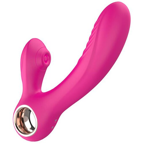 Paloqueth Pedro Softer Tip Sucking & Heating Dual Vibrator Pink Cene