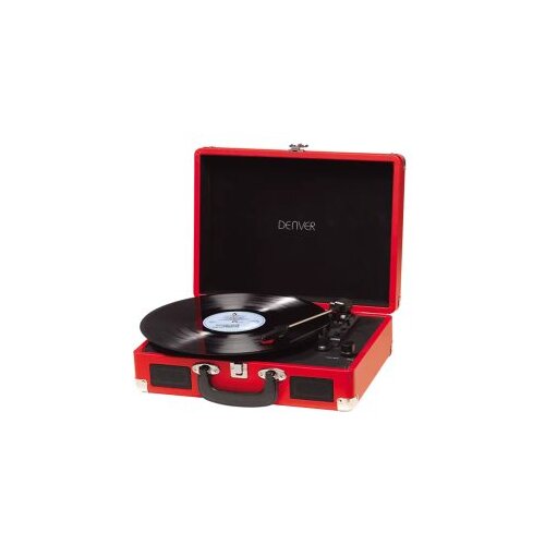 Denver gramofon VPL-120 , USB, zvučnici 2 x 1W, audio out, 331/3rpm, 45rpm or 78rpm, PC recording,crveni Slike