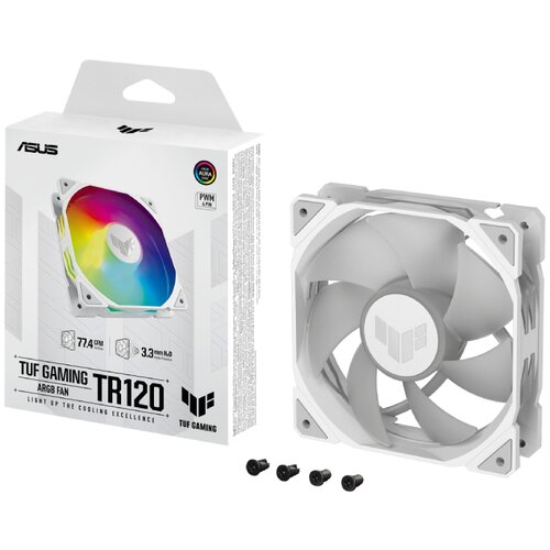 Asus tuf gaming TR120 argb white edition ventilator Slike