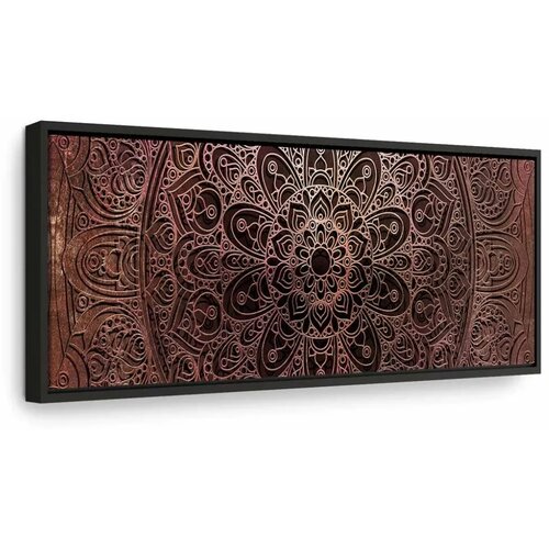  Slika - Mandala: Amber Silence 120x40 U crnom drvenom okviru Cene