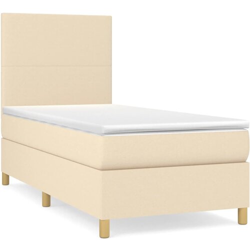 Maison Chic Box spring postelja - Vzmetna postelja z vzmetnico krem 100x200 cm blago SL19251, (21885198) Cene