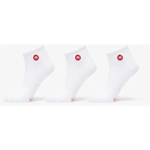 Footshop Ankle Socks 3-Pack White (Red Logo)