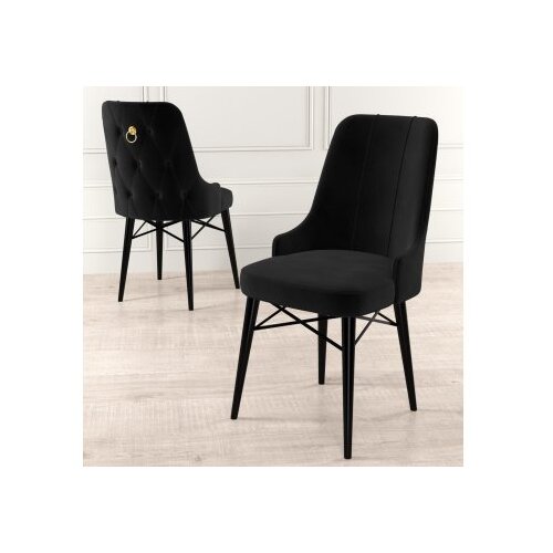 Hanah home Pare set stolica, 46x94x46 cm, 4 dijela, crna Cene