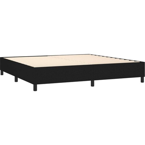  Krevet s oprugama i madracem crni 200x200 cm od tkanine Slike