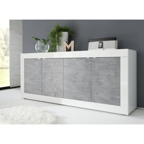 LC Mobili komoda s 4 vrati bela/beton basic 209015-08B Cene