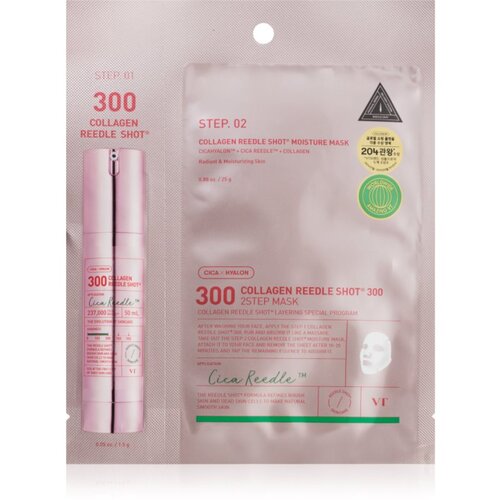 VT COSMETICS Collagen Reedle Shot 300 2 Step Mask maska za lifting i učvr&scaron;ćivanje za dvofaznu njegu lica 26.5 g Cijene