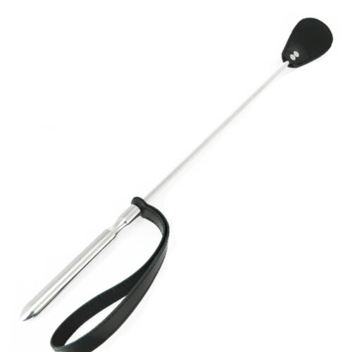Metal Hard Whip Metal & Leather 61cm Cene