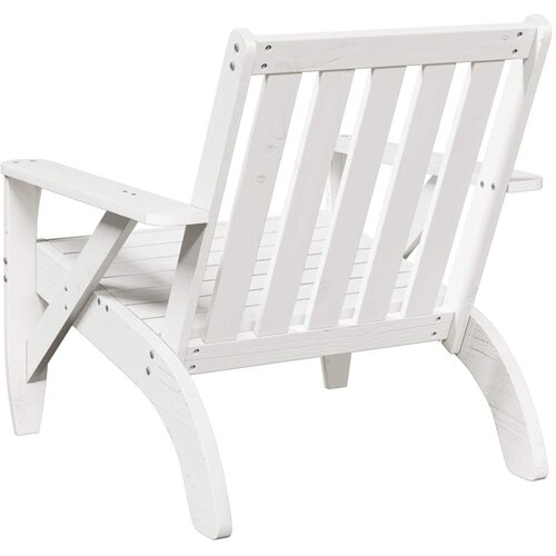 VidaXL Vrtna stolica Adirondack bijela 75x77x77 cm od masivne borovine Slike