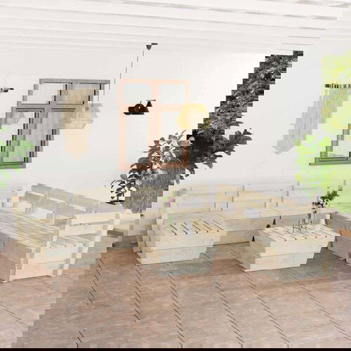  9-dijelna vrtna garnitura od paleta od impregnirane smrekovine Cijene