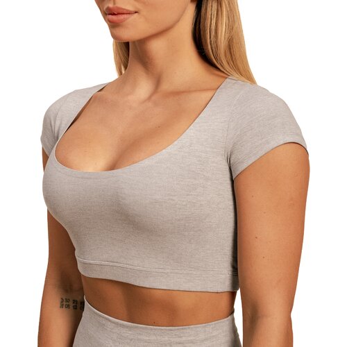 BeastPink Ženska majica Cropped Sense Grey Slike