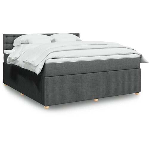 VidaXL Okvir kreveta s oprugama i madrac svjetlosivi 180x200cm tkanina Slike