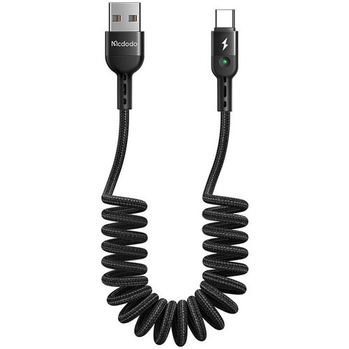 McDodo USB vzmetni kabel na USB-C Omega CA-6420 1,8 m (črn), (20627426) Cene
