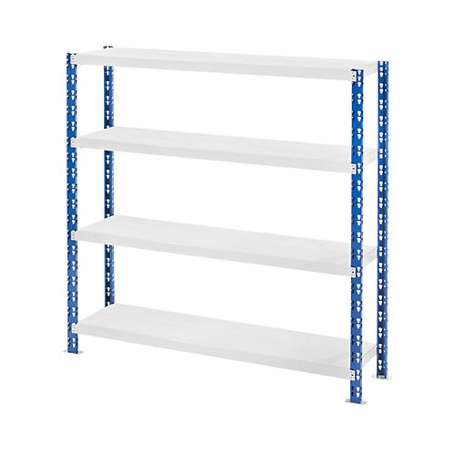 Eurokraft basic Sestavljiv regal z velikimi policami iz jeklene pločevine, globina 400 mm, osnovni regal, Vx&amp;Scaron; 1508 x 1550 mm Slike