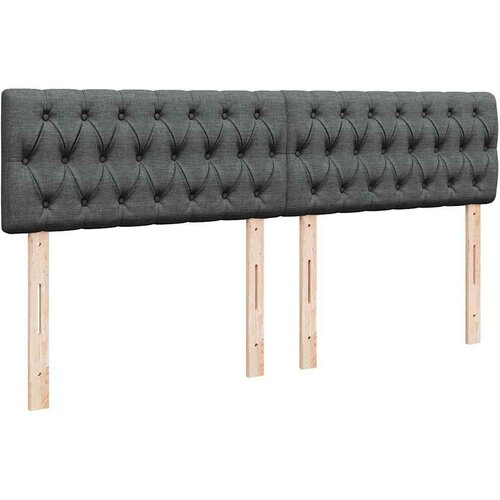 VidaXL Otomanski krevet s madracem tamnosivi 180x200cm od tkanine Slike