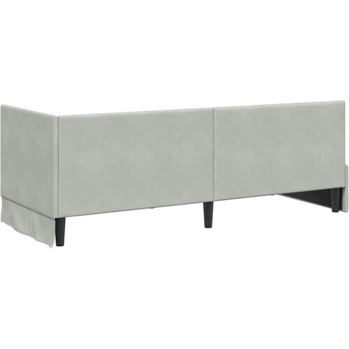  Kutni krevetni okvir s madracem 2 kom. Svjetlosiva 80 x 200 cm Slike