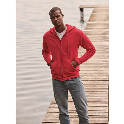 Fruit Of The Loom Red Zippered Hoodie Classic