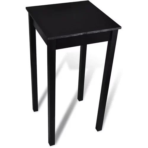 vidaXL Barska miza MDF črna 55x55x107 cm