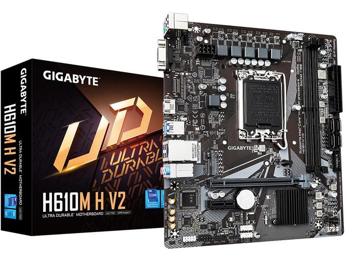 Gigabyte H610M H V2 Motherboard - Supports Intel Core 14th CPUs, 4+1+1 Hybrid Digital VRM, up to 5600MHz DDR5, 1xPCIe 3.0 M.2, GbE LAN, USB 3.2 Gen 1 Cijene
