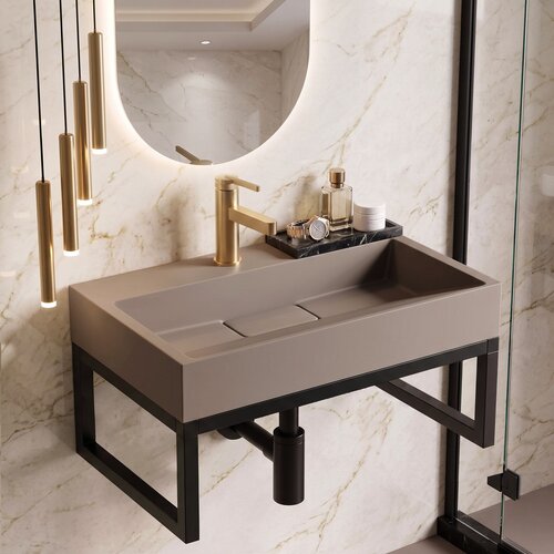 Rea Konglomeratni umivalnik GOYA 60CM Taupe + okvir Cene