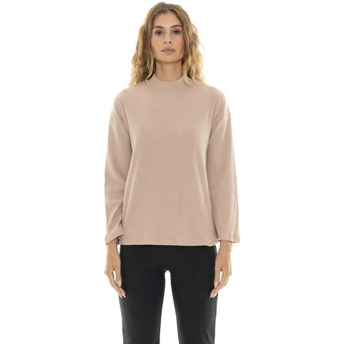 Leone 1947 Puloverji Woman Rib High Collar Relaxed Rumena Cene