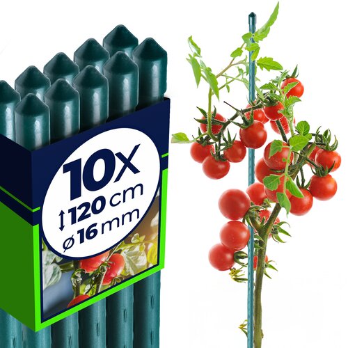 KADAX Podpora za rastline 120 cm, kol za paradižnik, prevlečen, 16 mm, 10 kosov, (5000362283) Cene