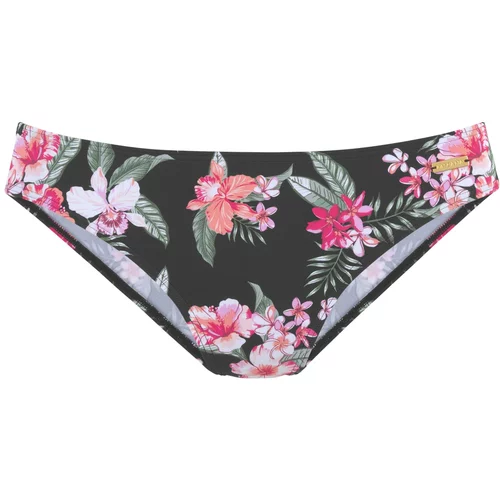 Lascana Bikini hlačke smaragd / roza / roza / črna