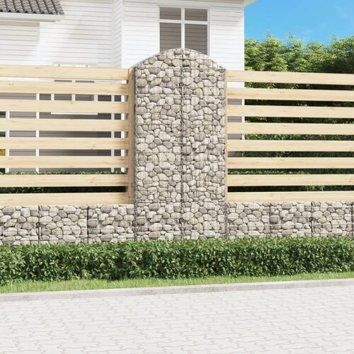 vidaXL Gabionska košara s lukom 100x50x220/240 cm pocinčano željezo Cijene