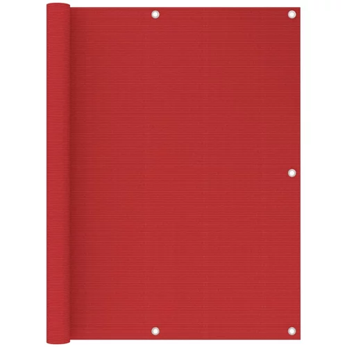 vidaXL balkonski zastor crveni 120 x 300 cm HDPE