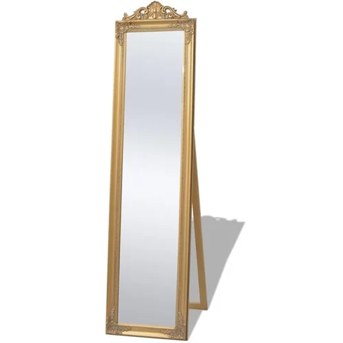  Samostoječe Ogledalo Baročni Stil 160x40 cm Zlate Barve
