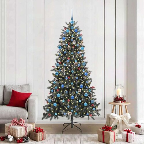vidaXL Umestno božično drevo med 300 LED Zelena 114 x 114 x 210 cm Cene