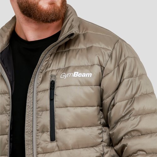 GymBeam Mu&amp;scaron;ka puffer jakna Vetiver/Black Slike