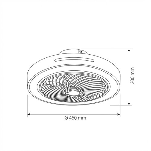  Brilagi - LED prigu&amp;scaron;iva svetiljka sa ventilatorom LED/38W/230V, prečnik 46 cm, bela + daljinski upravljač Slike