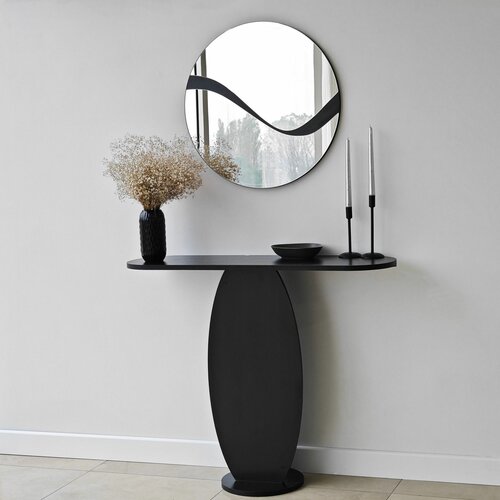 HANAH HOME abstract 3 - black black mirror Slike