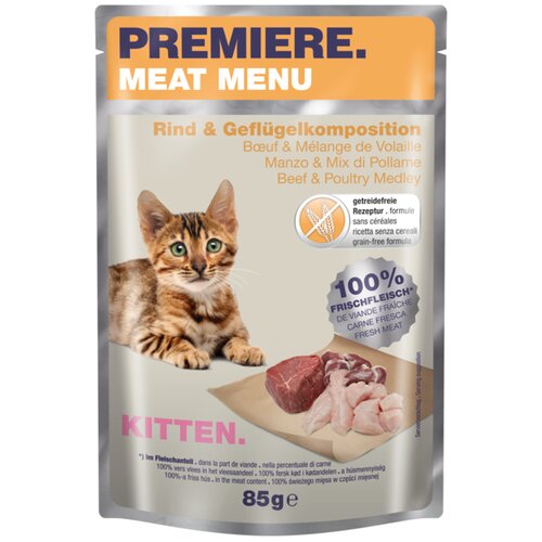 Premiere Cat Meat Menu Kitten govedina i perad 85 g vrećica Cijene