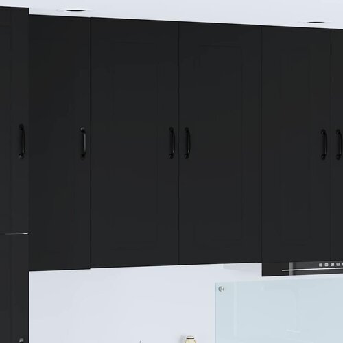 VidaXL Zidni kuhinjski ormarić Crna 80 x 31 x 100 cm Konstruirano drvo Slike