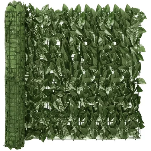 Balkonsko platno s temno zelenim listjem 300x75 cm
