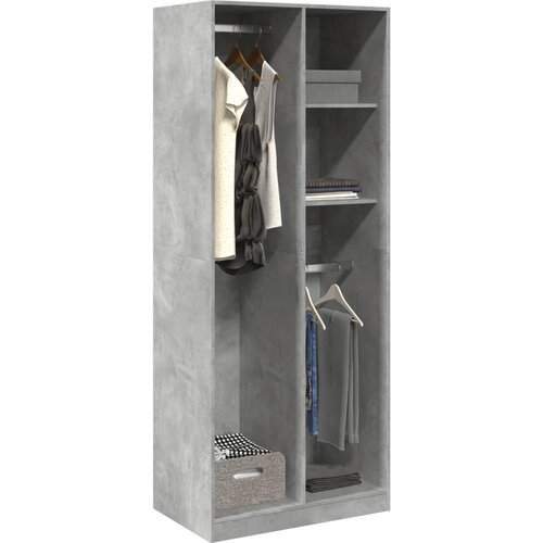 VidaXL Ormar siva boja betona 80x50x200 cm od konstruiranog drva Slike