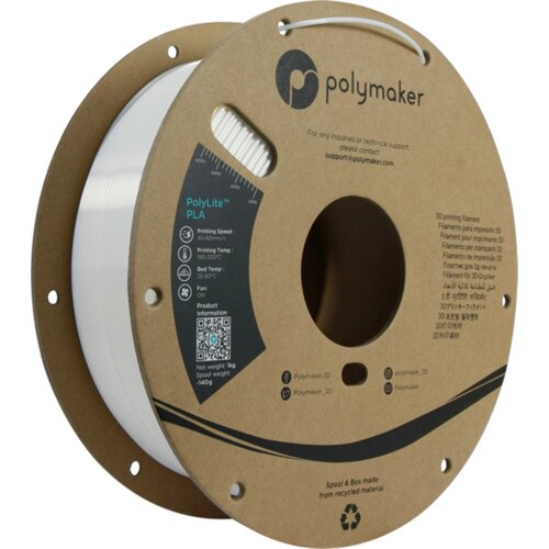 Polymaker PolyLite Silk PLA White Cene