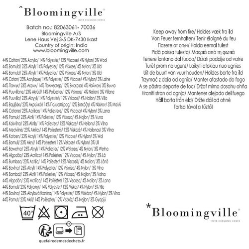 Bloomingville Rjava odeja iz recikliranega bombaža 130x160 cm Arni &amp;ndash; Slike