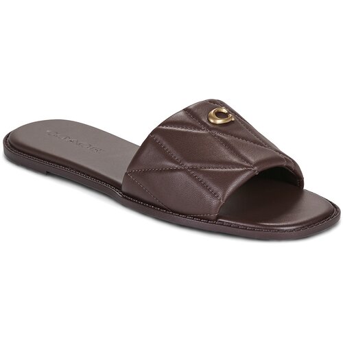 Coach Natikači HOLLY QUILTED LEATHER SANDAL Kostanjeva Cene